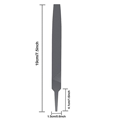 2P 6-inch Flat Medium Cut File Double Cut Teeth High Carbon Steel Hand File Single Cut Hardened Without Handle Ideal for Wood, Metal, Plastic - style: 6-inch Rasp-2P