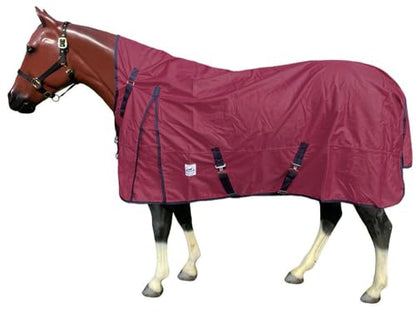 1200 Denier Adjustable High Neck Turnout Sheet - color: Pomegranate - Black, size: 78