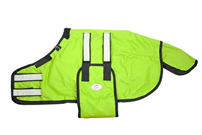 Derby Originals Mini Horse & Foal Winter Turnout Blanket - Reflective, No-Hardware Design, 600D Waterproof Outer, 150g Insulation, 170T Lining, Adjustable Fit, 1-Year Warranty - color: Lime Green
