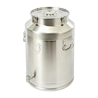 76L/20Gal 304 Stainless Steel Milk Can with Spigot - size: 76L/20Gal,w/Faucet