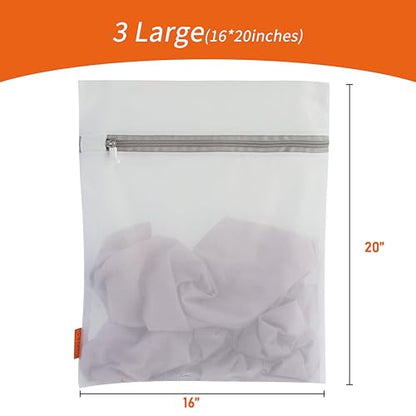 Polecasa Mesh Laundry Bags 3 Pack (Large, 16 x 20") - size: 3 Large