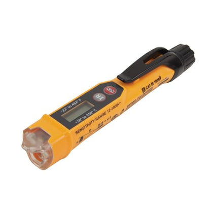 Klein Tools NCVT-4IR Non-Contact Voltage Tester, 12-1000V AC Pen with IR Thermometer -22 to 482-Degree Fahrenheit, LED and Audible Alarms, Pocket Clip - style: with Infrared Thermometer