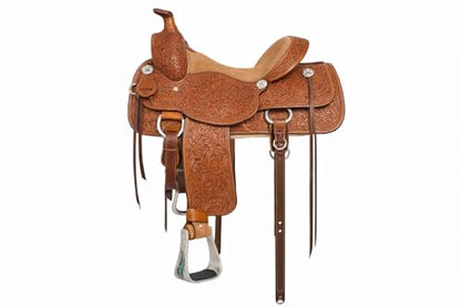 CHALLENGER Horse Western Aluminum Feather Engraved Saddle Stirrups 51245