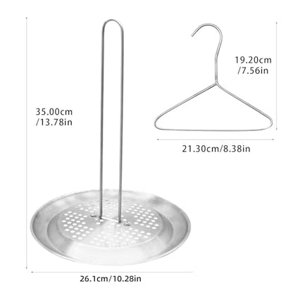 Food Grade Steel Turkey Roast Rack Turkey Stand Turkey Fryer Rack Kit Vertical Chicken Roast Fryer Turkey Stand Turkey Fryer Hanger - color: red