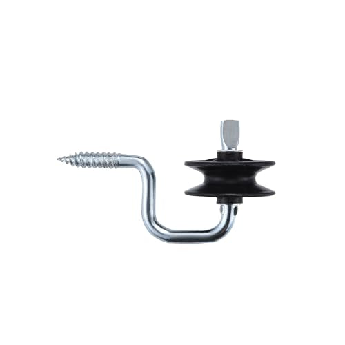 Electric Fence Wood Post Screw-in Corner Insulators Bracket, Black，20pcs - style: B010-20pcs