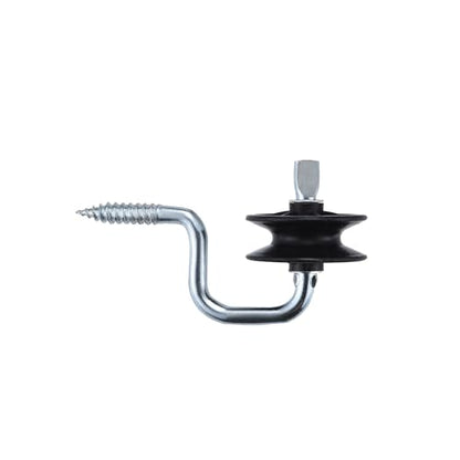 Electric Fence Wood Post Screw-in Corner Insulators Bracket, Black，20pcs - style: B010-20pcs