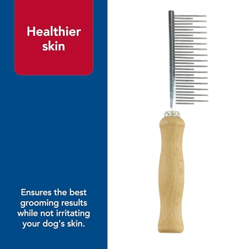 Coastal Pet Safari Dog Shedding Combs - Dog Shedding Brush for Dogs with Short and Long Hair - Different Sized Teeth for Undercoat Rake - 7" x 1.5" - size: 7" x 1.5" (Pack of 1)