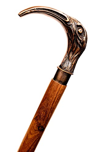 Walking Cane - Handmade,Wooden, Ergonomic, Stylish - Canes for Men, Cane for Women - Elderly Walking Sticks for Seniors, Unique, Wood - style: flamingo