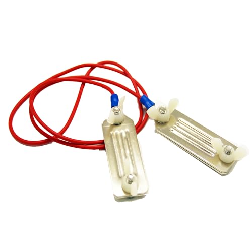 Electric Fence Tape Connector with 2 Pieces Tape Plates Electric Tape for Polytape to Polytape Connection, Fence Connecting Cable Red
