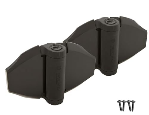 D&D Technologies TCHD2S3BTS TruClose Heavy Duty Gate Hinges, for Self Closing Wood or Vinyl Gates up to 154 Pounds, with No Alignment Legs, for Square Gate Frame and Post, Black, 2 Count - size: Adjustable gate gap: 3/8”–7/8” gate frame to post