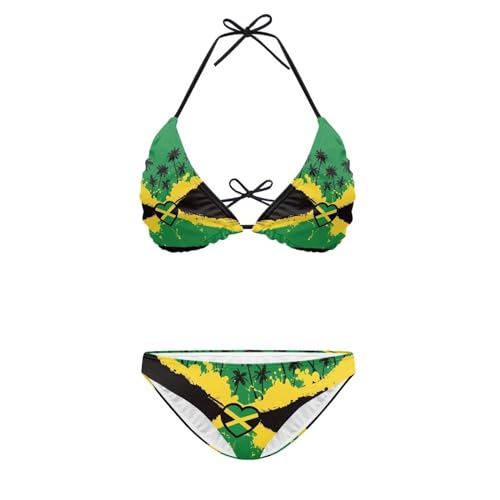 Bikini Set Two Pieces Swim Suits for Women 2026 - color: Jamaica Flag 2, size: Small