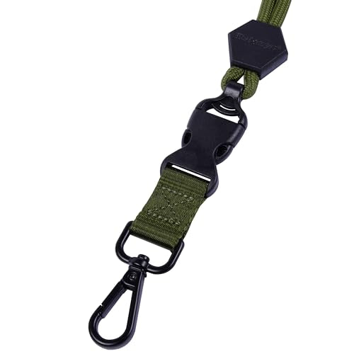 Wisdompro 23 inch Round Cord Lanyard with Safety Breakaway Buckle - color: Army Green