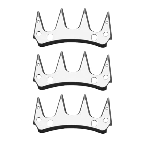 Sheep Shears Replacement Blades PRO Universal Blade for All Major Brands Oster GDJOB TAKEKIT BEETRO Dragro Lister Heiniger Sheep Clippers for Sheep Alpacas Goats (3 pcs 4 Point) - color: 3 Pcs 4 Point