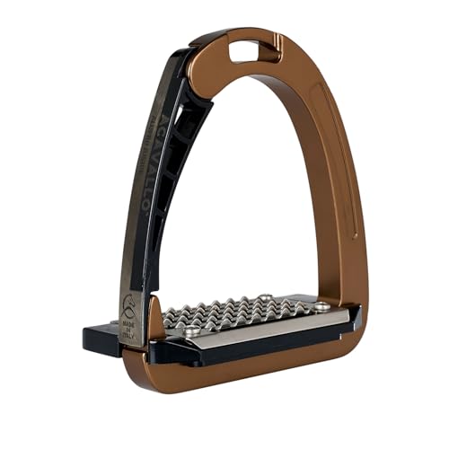 Acavallo Alupro Junior Stirrups, One Size, Black, Set of 2 - color: Bronzy