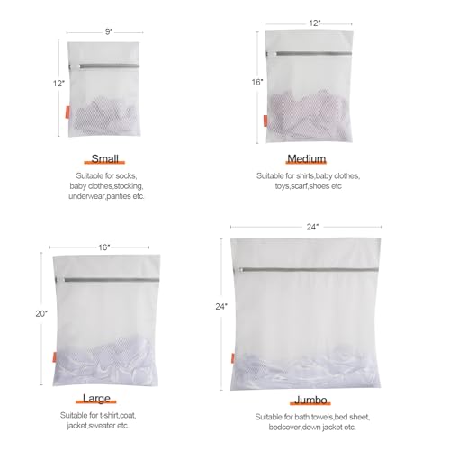 Polecasa Diamond Mesh Laundry Bags 3 Pack (Large, Medium, Small) - size: 1L,1M,1S