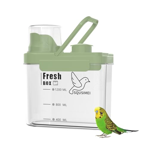 3 Qt/2.8 L Bird Seed Storage Container, Pet Food Container(1.6L, Green) - color: 1.6L,/Green
