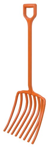 A.M. Leonard All Poly Scoop Fork, 8 Tine, D-Grip Handle