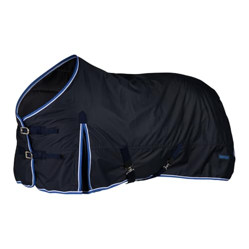 Horze Glasgow Heavy Weight Waterproof Winter Turnout Horse Blanket (350g Fill) - Dark Blue - 78 in - color: Dark Blue, size: 78 in