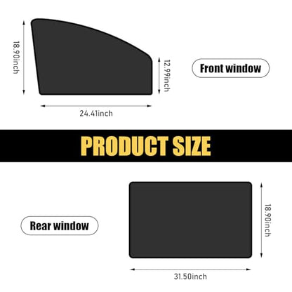 4 PCS Car Side Window Sunshade, Heat Insulation Sun Protection Window Visor, Car Privacy Protection Sunshade, Suitable for Most Cars (Black)