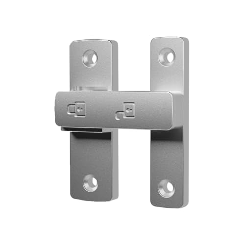 ETEKJOY Heavy-Duty Flip Latch Lock 90/180 Degree Sliding/Swinging Door Lock Latch Bolt for Gate Barn Garage Garden Fence Shed Window Cabinet (Silver, 180 Degree) - color: Silver, size: 180 Degree