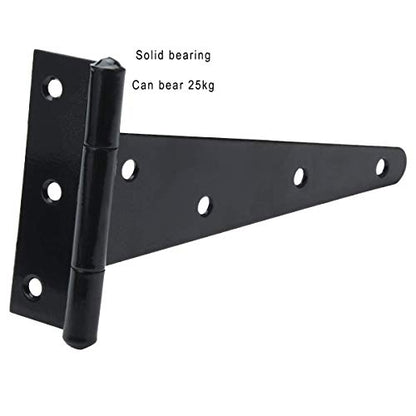 6 Inch T Strap Hinges 4 Pack, Heavy Duty Gate Hinges for Wood Fence
