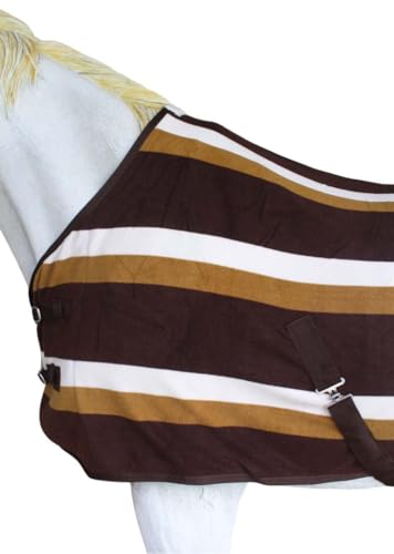 Challenger Horse Soft Fleece Cooler Contoured Exercise Sheet Blanket Wicks Liner 43EE13 - color: Canyon Stripe, size: 84 inches