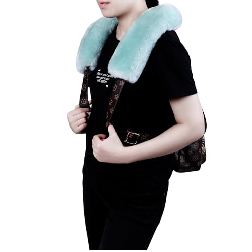 OGLAND 2 Pack Sheepskin Car Seat Belt Cover Pads | Wool Seatbelt Cushions - color: Mint Green, size: Shearling Wool