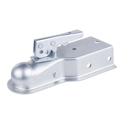 2000lb Straight Trailer Coupler for 1-7/8" Ball, 3" Channel | Designed for 3" channel widths and 1-7/8" hitch balls. Features a zinc-plated finish for durability. - size: 1-7/8" Ball 3" Channel 2,000 lbs