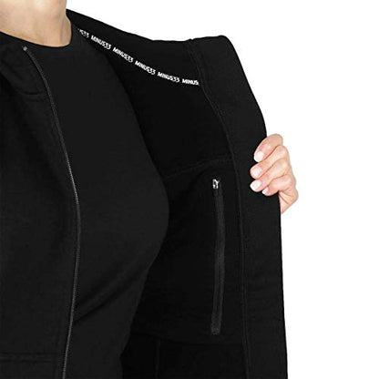 Merino Wool Hoodie - Expedition Heavyweight - Fleece Brushed Sweatshirt - color: Black, size: Medium
