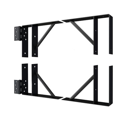 JUBEST Heavy Duty Gate Corner Brace Bracket, Anti Sag Gate Kit Adjustable Gate Hardware for Wooden Fence, Driveway, Corral Gates, Wood Windows(Door Not Include)