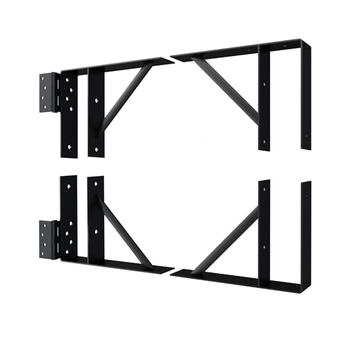 JUBEST Heavy Duty Gate Corner Brace Bracket, Anti Sag Gate Kit Adjustable Gate Hardware for Wooden Fence, Driveway, Corral Gates, Wood Windows(Door Not Include)