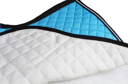 Horse Equine Contoured English Quilted Cotton All Purpose Saddle Pad 72TS37 - color: Turquoise