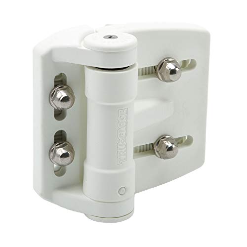 D&D TCAMA2WT TruClose Mult-Adjust Gate Hinge Square Gates 2" Gate Gap 2 pcs | 3-way adjustable gate hinge, 2" gate gap, self-closes square post metal, wood, vinyl gates up to 55 lb, White, with 2 hinges - color: White, size: For Square Posts, Gate Gap up