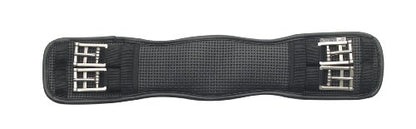Ovation Ovsellerie Airform Chafeless Dressage Girth - Cushioned Textured Soft Black Horse Girth with Stainless Steel Hardware