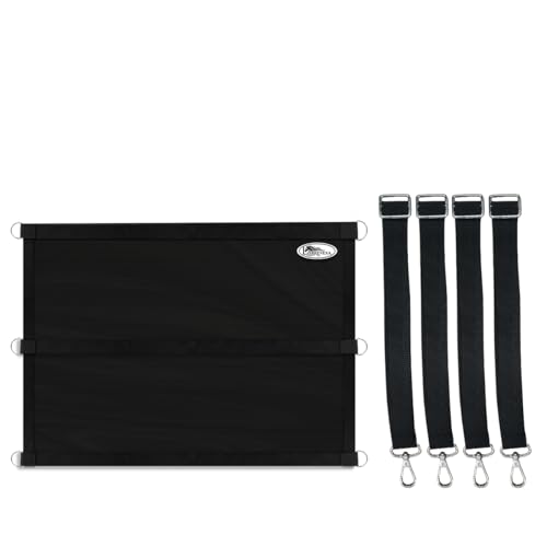 Stall Guard for Horses - 600D PU Barn Aisle Door Barrier, 26.8"x19.3" | Reinforced 600D PU barrier for barn aisles, stall doors & trailers. Airflow keeps horses visible. Folds to 9.5x7.5x1.8in.