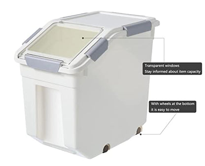 CITY BABY 2 Pack Airtight Flour Storage Container With Scoop,Dry Food, Sugar, Baking Supplies,Rice Container Set -BPA Free- Pet Food Storage Container,Dog Cat Birds Food Bin(50LB)