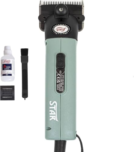 Lister Star Clipper - Professional Animal Clipper - Livestock Shearing Tool - Includes A2F/AC Fine Blades, Oil, Brush & Filter - for Horses, Cattle, Alpacas & Pigs - 258-34501 - Green - style: Green with Hard Case