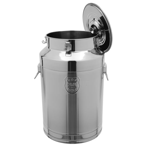 76L/20Gal Milk Can - 304 Stainless Steel Milk Jug With Locking Latch, Milk Bucket Wine Pail Bucket With Silicone Sealed Lid - size: 76L/20Gal
