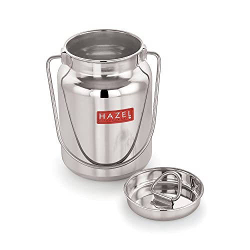HAZEL Stainless Steel Grease Oil Pot With Lid | Airtight Milk Kitchen Container (76 Fl.Oz) - size: 76 Fl.Oz
