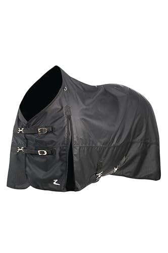 Horze Nevada Medium Weight 1200D Waterproof Horse Turnout Blanket (200g Fill) - Black - 81 in - size: 81 in