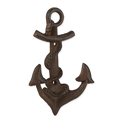 DII Cast Iron Decorative Wall Hook Set, Anchor/Rope, 2 Count - size: Anchor/Rope