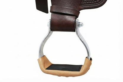 Horse Saddle Stirrups Western Saddle Aluminium Twisted Angled 51184