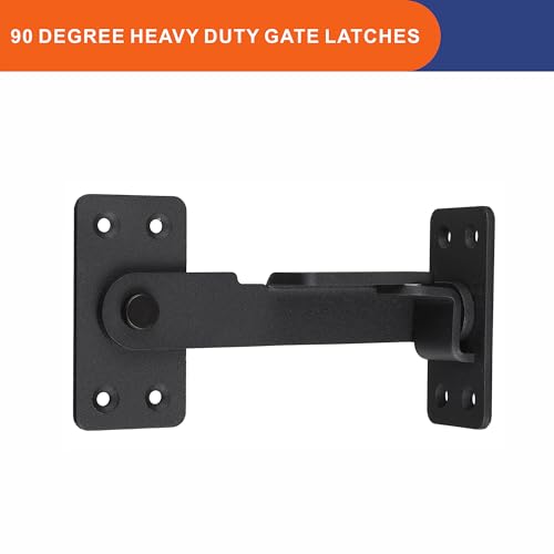 2PCS Flip Latch Lock,90 Degre Heavy Duty Gate Latch with Padlock Hole,Safety Door Bolt Latch Lock,Barn Door Lock Suitable for Wooden Fences,cabinets, bathrooms, Toilets, Windows, etc. - size: 2 Pieces