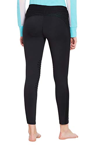 TuffRider Women's Ventilated Schooling Tights - color: Black/Black, size: Medium