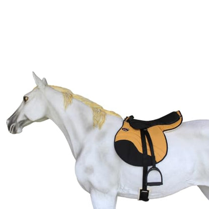 CHALLENGER Horse English Western Trail Fleece Padded Adjustable Bareback Saddle Pad 39TS05 - color: Tan