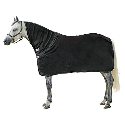 Dura-Tech Pony Fleece Contour Cooler | Ultimate Horse Comfort | Superior Stable Dryness | Optimal Pony Care - color: Black