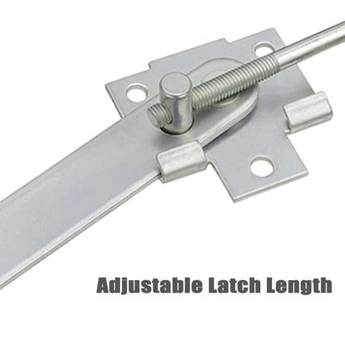 Zinc Barn Door Jamb Latch with Hook 7" Cam Latch Sliding Door, Keeping Doors Tight, Adjustable Latch Length, National Hardware Cam Action Jamb Latch