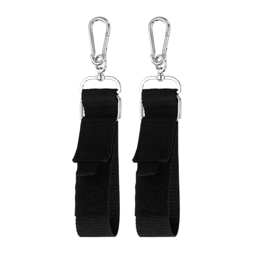 PATIKIL 18 Inch Hook Hang Storage Straps, 2 Pcs Hook and Loop Extension Cord Hanger Holder Organizer with Snap Hooks for Power Cables Rope Hoses Hanging Garage Wall, Black - color: Black, size: 18 Inch