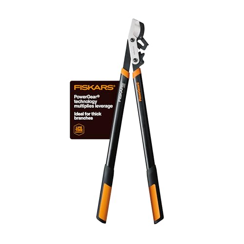Fiskars 32” PowerGear2 Garden Bypass Loppers, 2" Cut Capacity Tree Trimmer | Tree Branch Cutter for Thick Branches, Multiplies Cutting Power for Less Effort, Steel Blade with Low-Friction Coating - style: 32 in