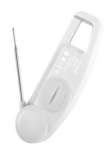 Lavatools Javelin® Ultra-Fast 3-Second Digital Instant Read Meat Thermometer for Grill and Cooking, 2.75" Probe, Compact Foldable Design, Large Display, IP65 Water Resistant, NSF Certified – Milk - color: Milk